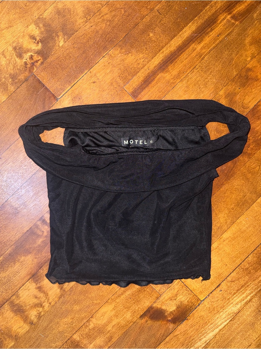 Motel Black Off-Shoulder Tube Camisole